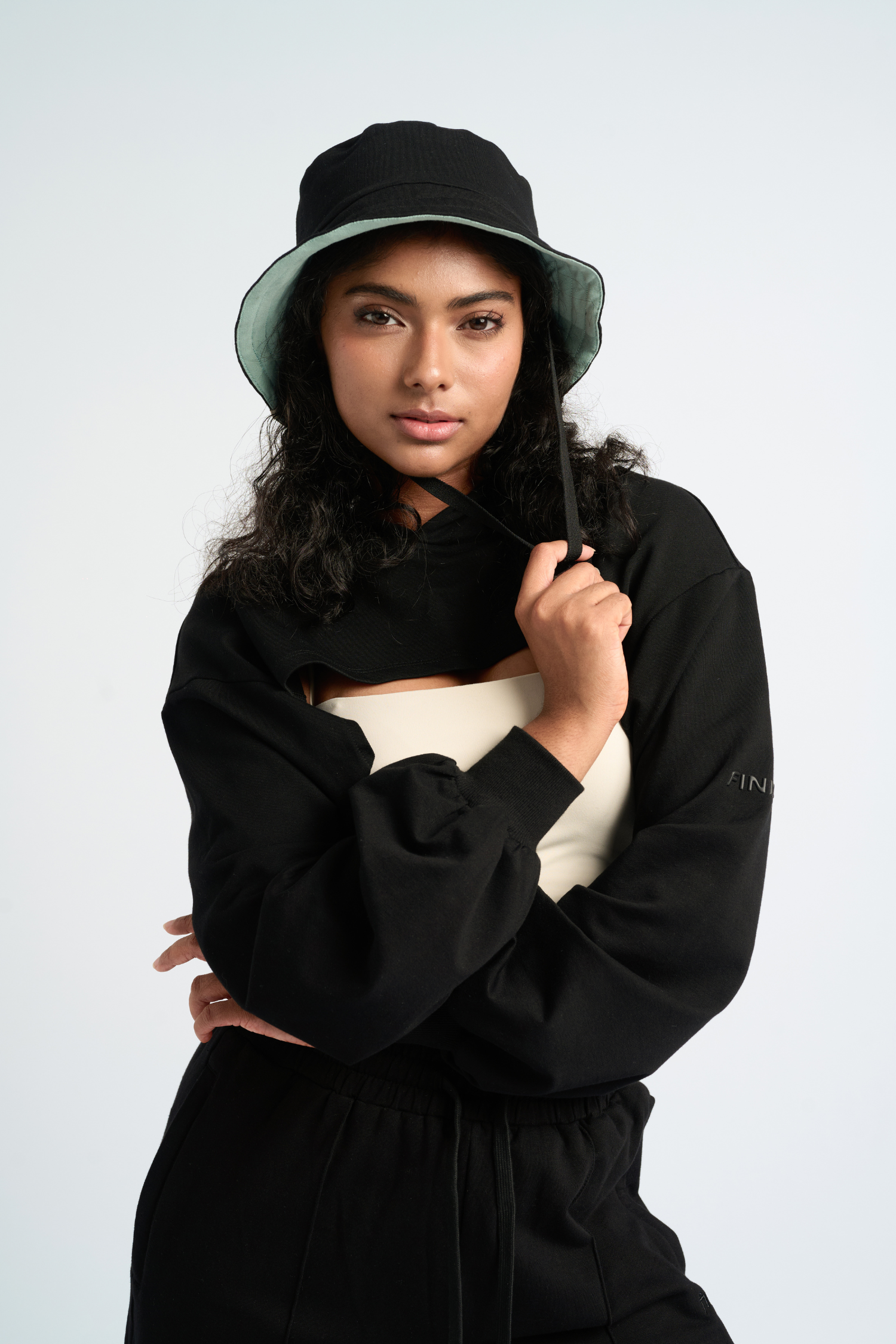 Finix X Re-store Reversible Bucket Hat with Detachable Draw Cord Finix X Re-store Reversible Bucket Hat with Detachable Draw Cord