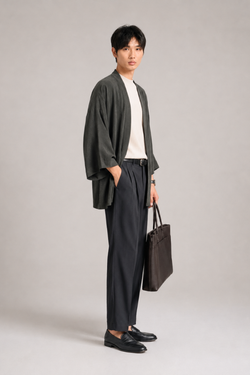 FREEDOM Noragi Jacket (100% TENCEL™ linen) - Anthracite Grey