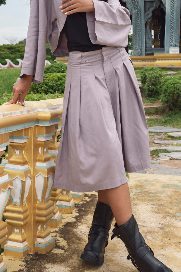 RYÚ Hakama Shorts - Ash Grey