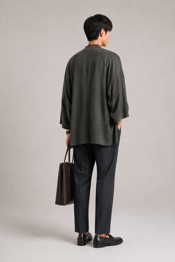 FREEDOM Noragi Jacket (100% TENCEL™ linen) - Anthracite Grey