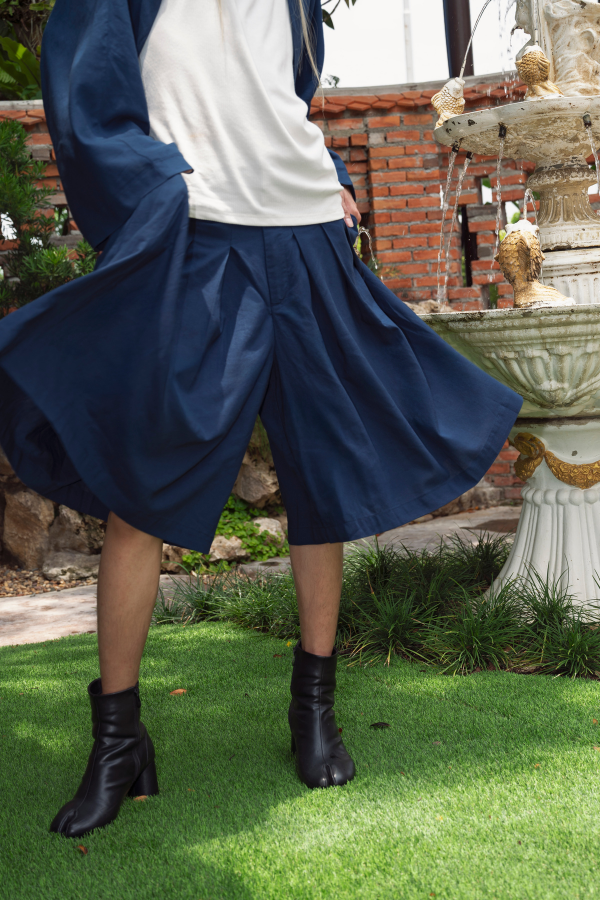 RYÚ Hakama Shorts - Midnight Blue