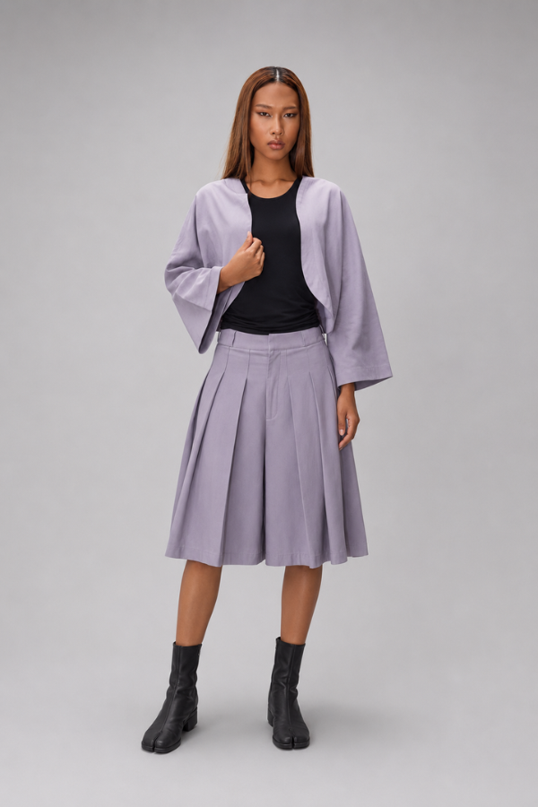 RYÚ Hakama Shorts - Ash Lilac