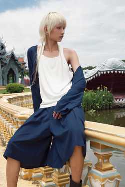 RYÚ Hakama Shorts - Midnight Blue