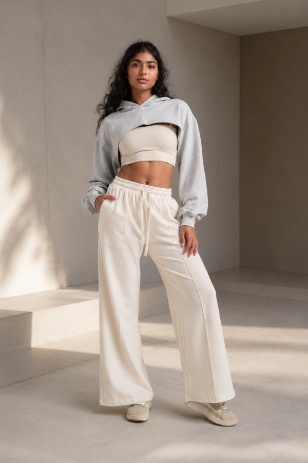 ARI Super Cropped Hoodie - Heather Grey