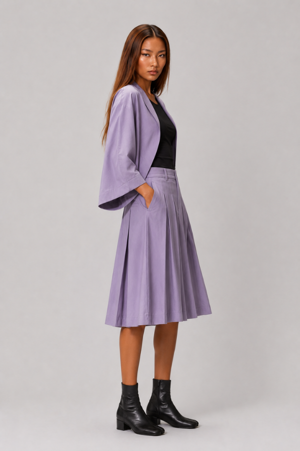 RYÚ Hakama Shorts - Ash Lilac