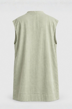 ARIAKE Sleeveless Knee-length Jacket - Sea Sage