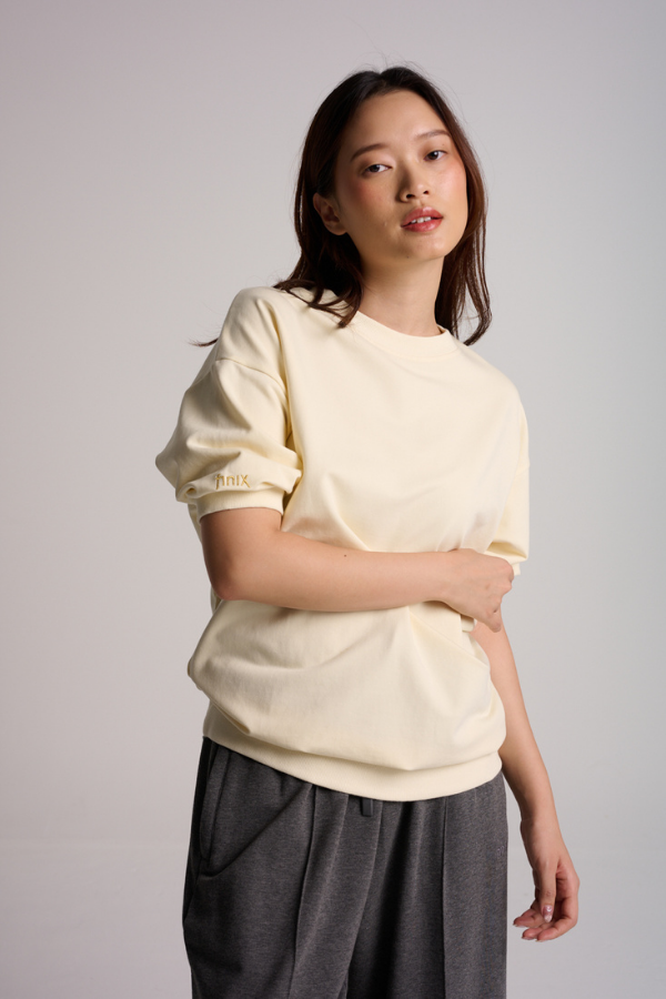 The Perfect Oversized Sweatshirt Tee - Tagua White