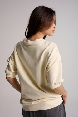 The Perfect Oversized Sweatshirt Tee - Tagua White