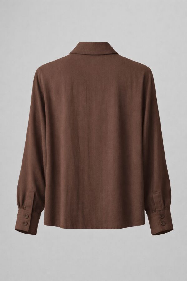 RYÚ Drop-V Seamless Collar Shirt - Espresso