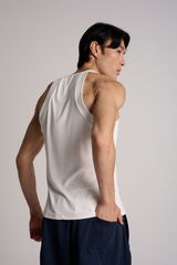 Ribbed Empowered Tank - White