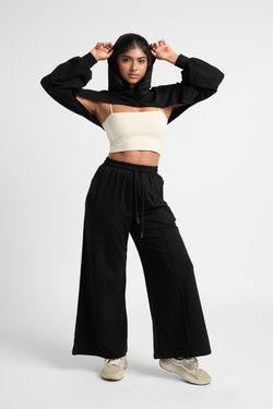 ARI Super Cropped Hoodie - Black