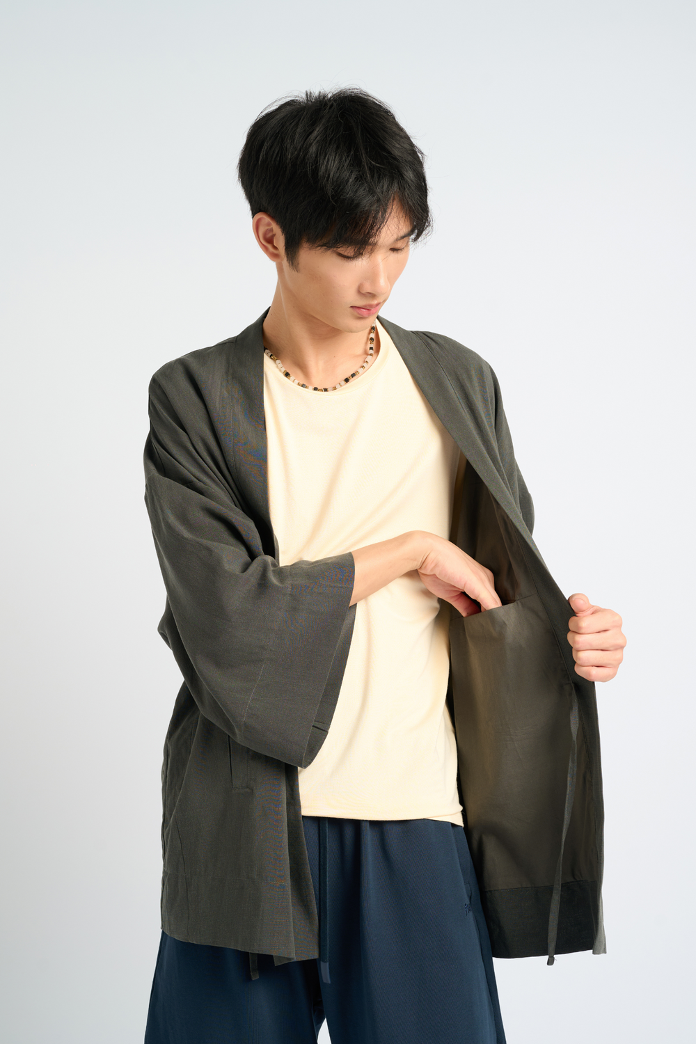 FREEDOM Noragi Jacket (100% TENCEL™ linen) - Anthracite Grey