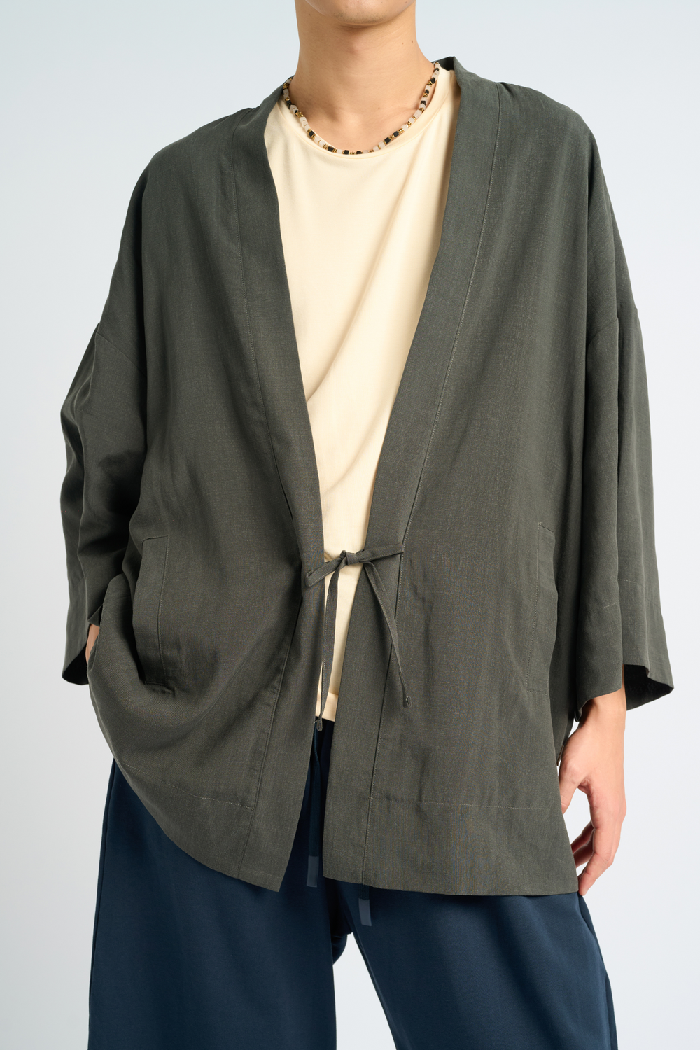 FREEDOM Noragi Jacket (100% TENCEL™ linen) - Anthracite Grey