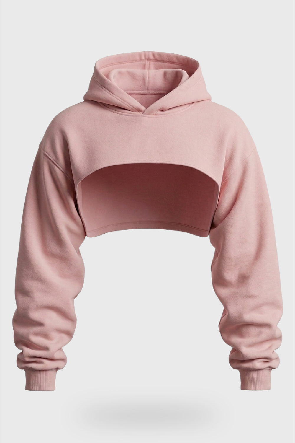 ARI Super Cropped Hoodie - Dusty Pink