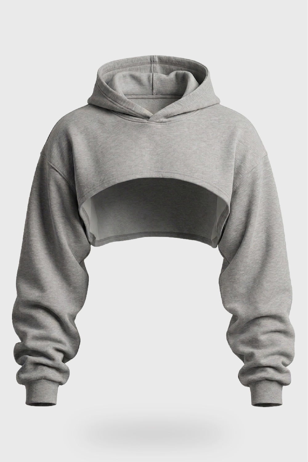 ARI Super Cropped Hoodie - Heather Grey