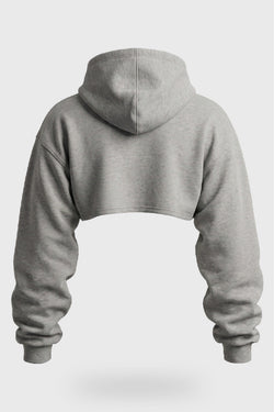 ARI Super Cropped Hoodie - Heather Grey