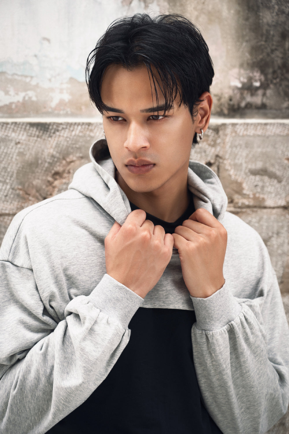 ARI Super Cropped Hoodie - Heather Grey