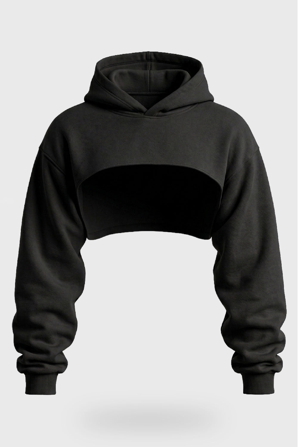 ARI Super Cropped Hoodie - Black