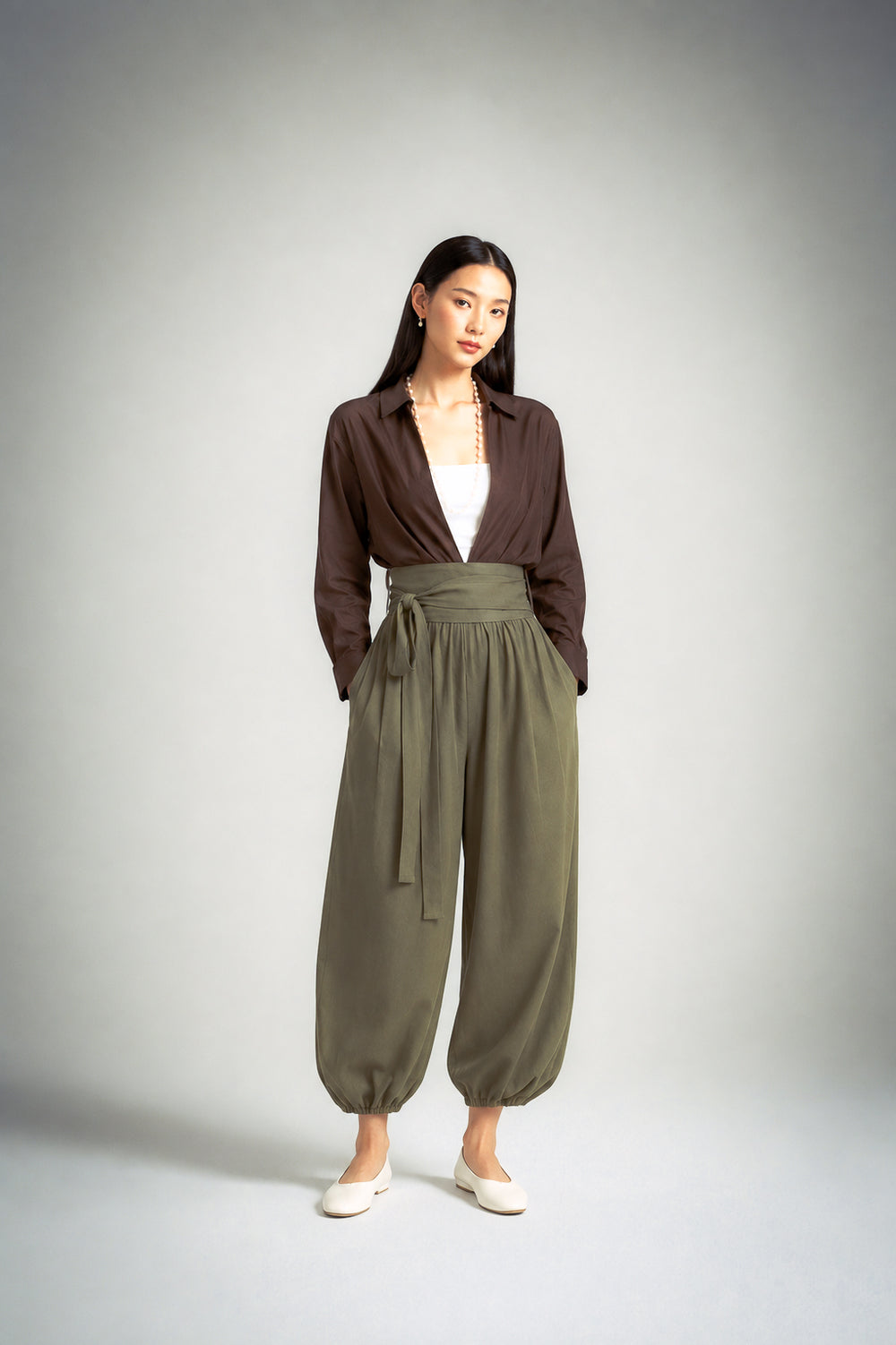 RYÚ Drop-V Seamless Collar Shirt - Espresso