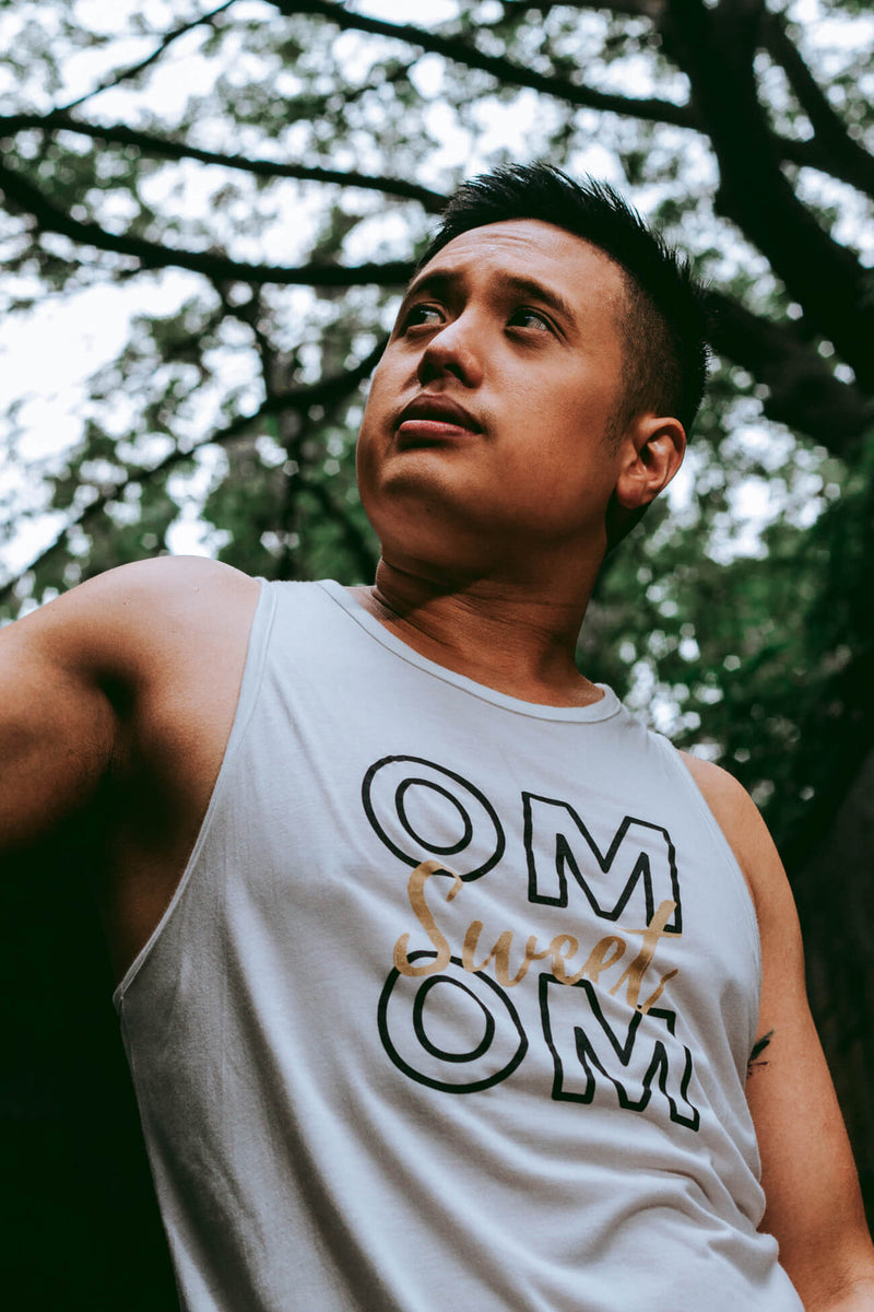 “Om Sweet Om” Tank - White