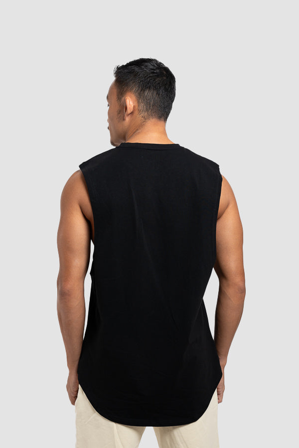 odor ash sleeveless トップス 韓国 シズニルック Rise Drop Armhole Tank II - Black – Finix